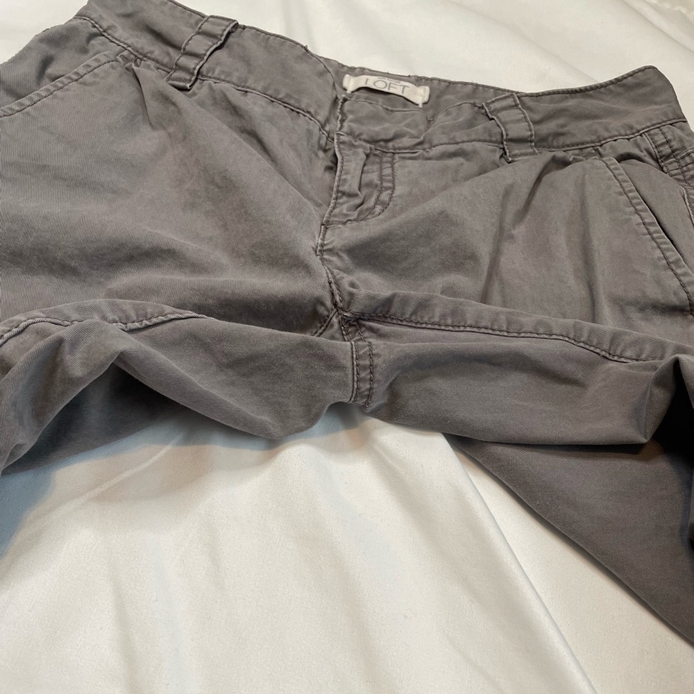 Loft size 0 gray straight leg pants - Picture 3 of 14